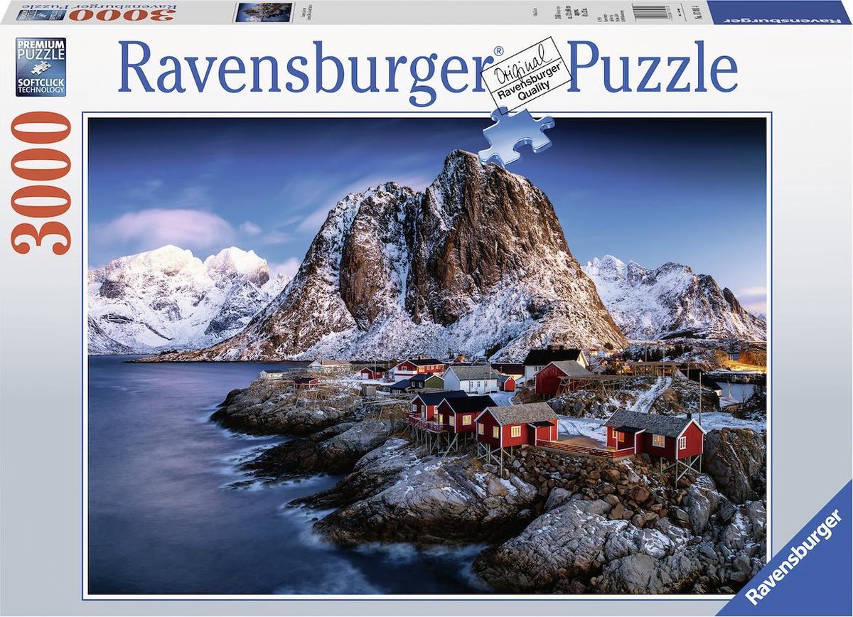 Ravensburger puslespil hamnoy, lofoten - puslespil - 3000 brikker