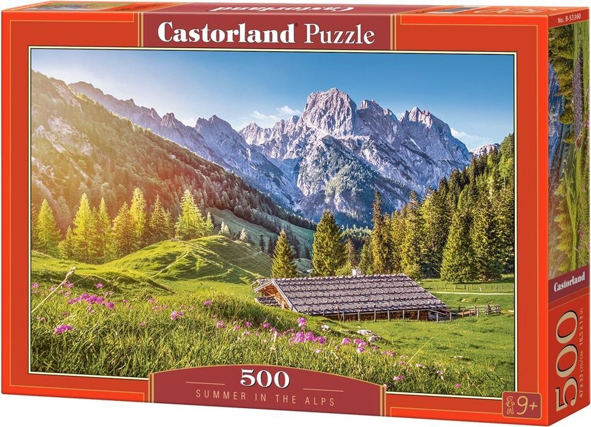 Castorland sommer i alperne – puslespil – 500 brikker – satin finish – perfekt pasform – europæisk kvalitet