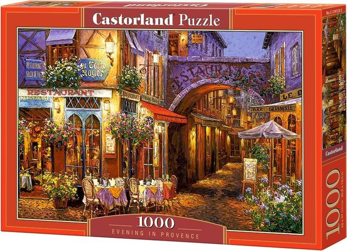 Castorland puslespil aften i provence, 1000 stk.