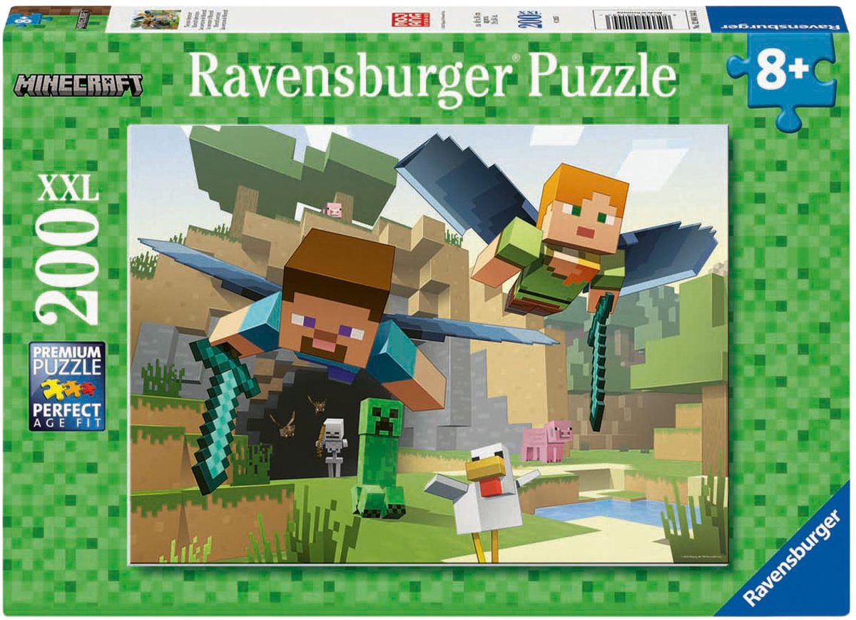 Ravensburger puslespil minecraft adventure 200 xl stykker børn.