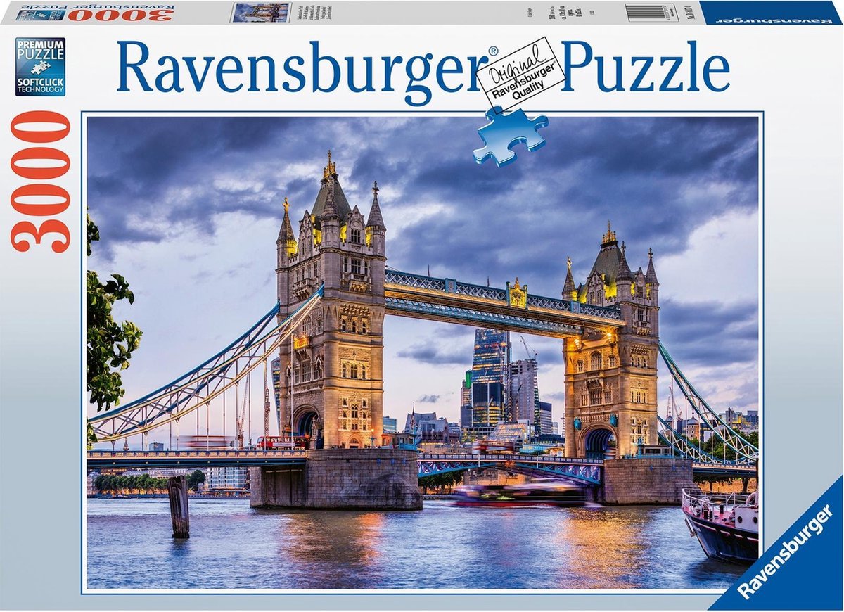 Ravensburger puslespil London, smuk by - puslespil - 3000 brikker