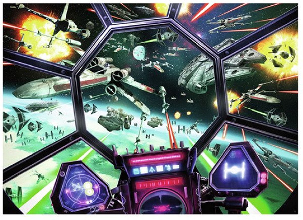 Ravensburger puslespil star wars: slips fighter cockpit - puslespil - 1000 brikker