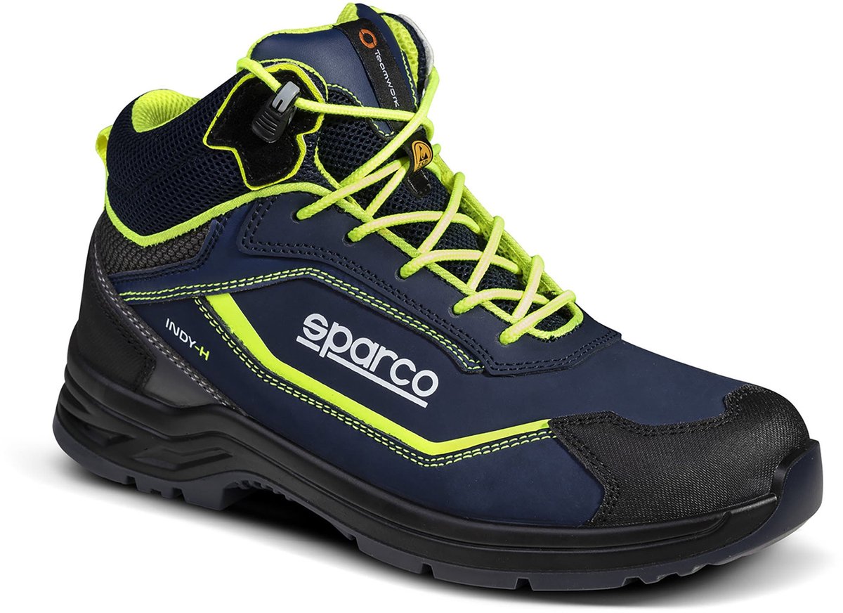 Sparco arbejdssko s3s - indy-h richmond - marineblå gul - 42