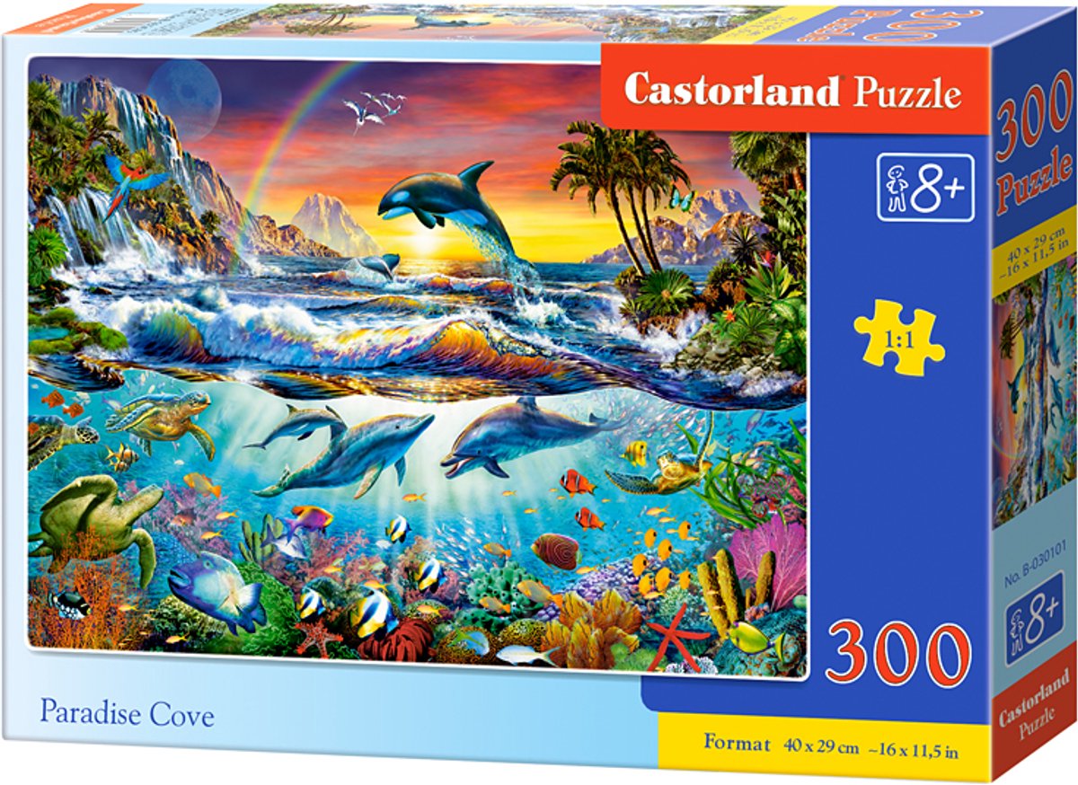 Castorland paradise bugt – puslespil – 300 brikker – hav – førsteklasses kvalitet