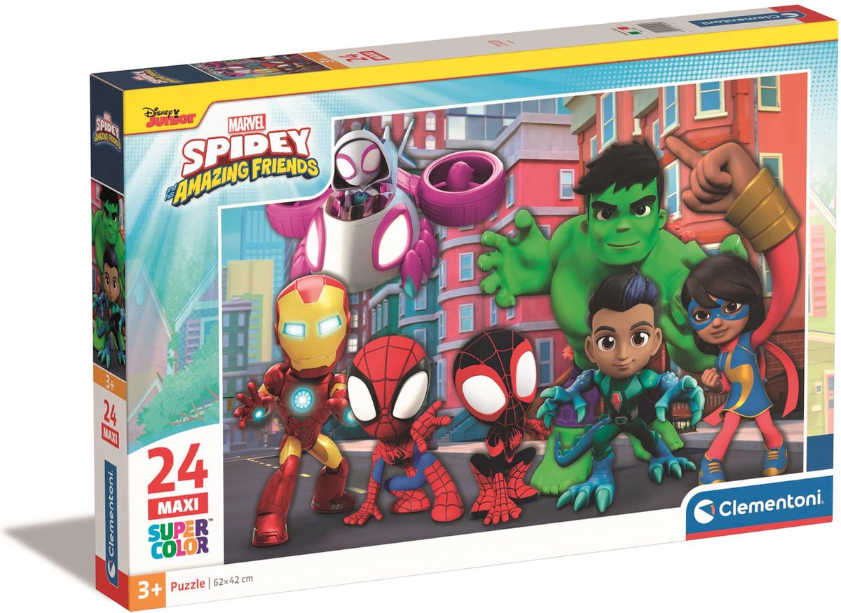 Clementoni Jigsaw Puzzle Super Color Maxi Spidey, 24 ..