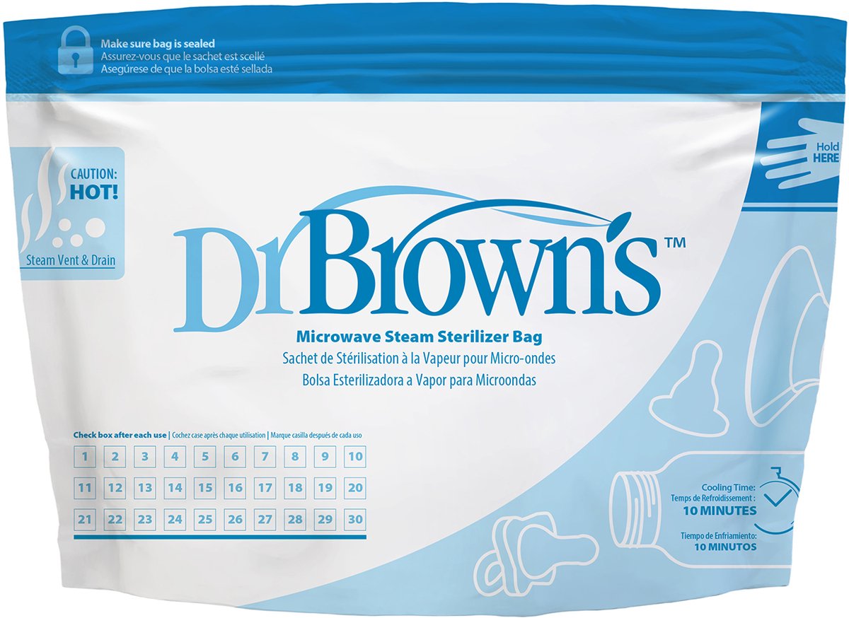 Dr. browns mikrobølgesteriliseringsposer - 5 stk