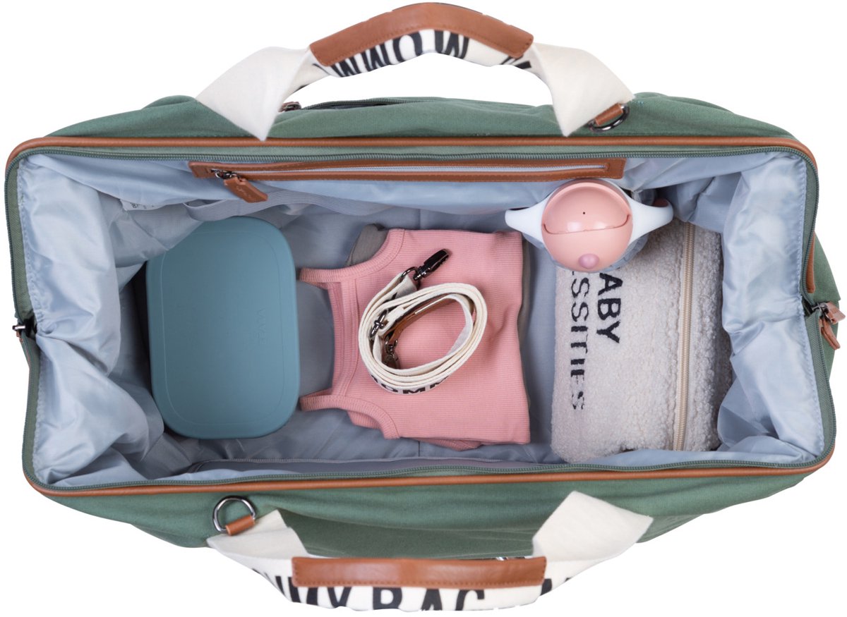 Childhome mommy bag® ammetaske - pusletaske - grøn - 5 kg bæreevne - 55x30x40cm - 58l