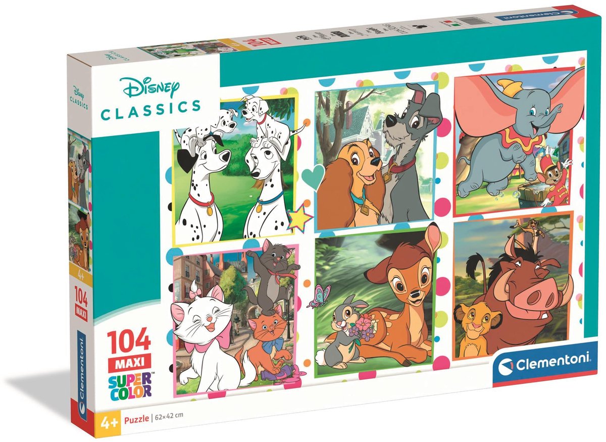 Clementoni disney classic - maxi (104 stykker)