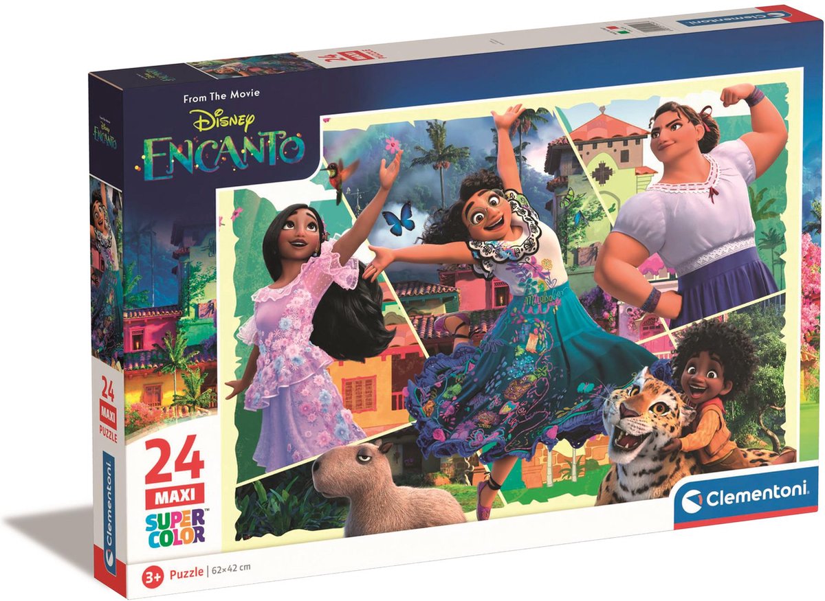 Clementoni - puslespil - 24 maxi brikker - disney encanto - børnepuslespil - fra 3 år