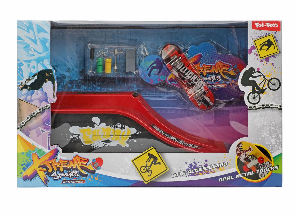 Toi-toys fingerskateboard eller BMX cykel med skatebane