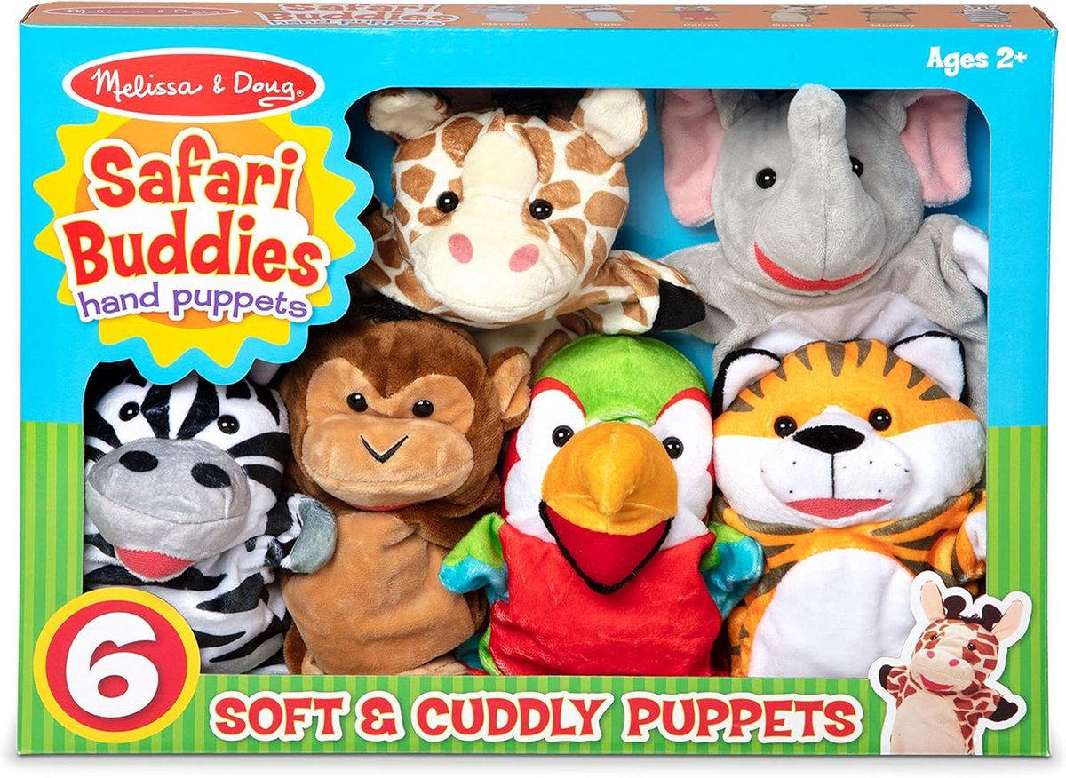 Spin master melissa dough safari buddies - hånddukker