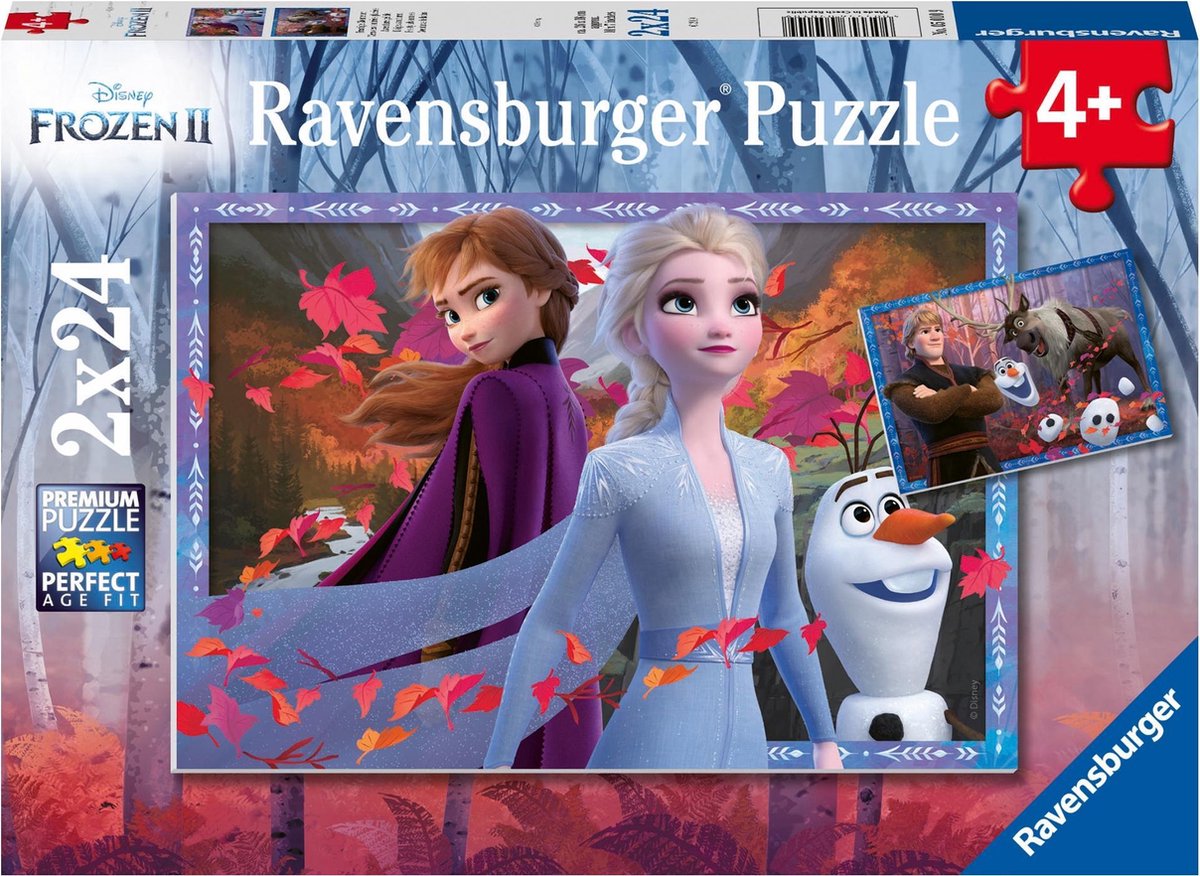 Ravensburger puslespil disney frosne 2 - 2x24 brikker - børnepuslespil