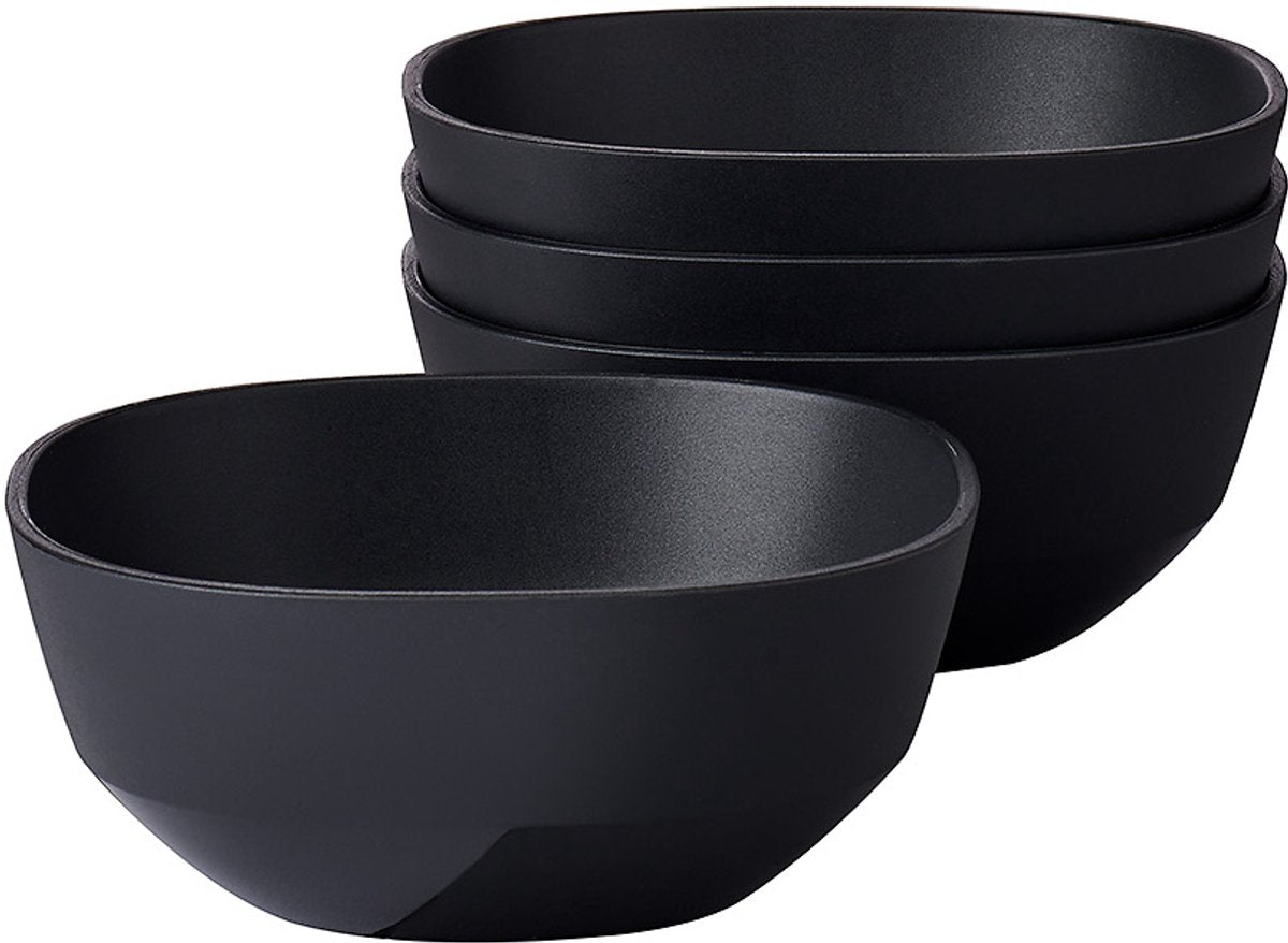 Mepal serveerschaal silueta - 4x 250 ml - saladeschaal - nordic black