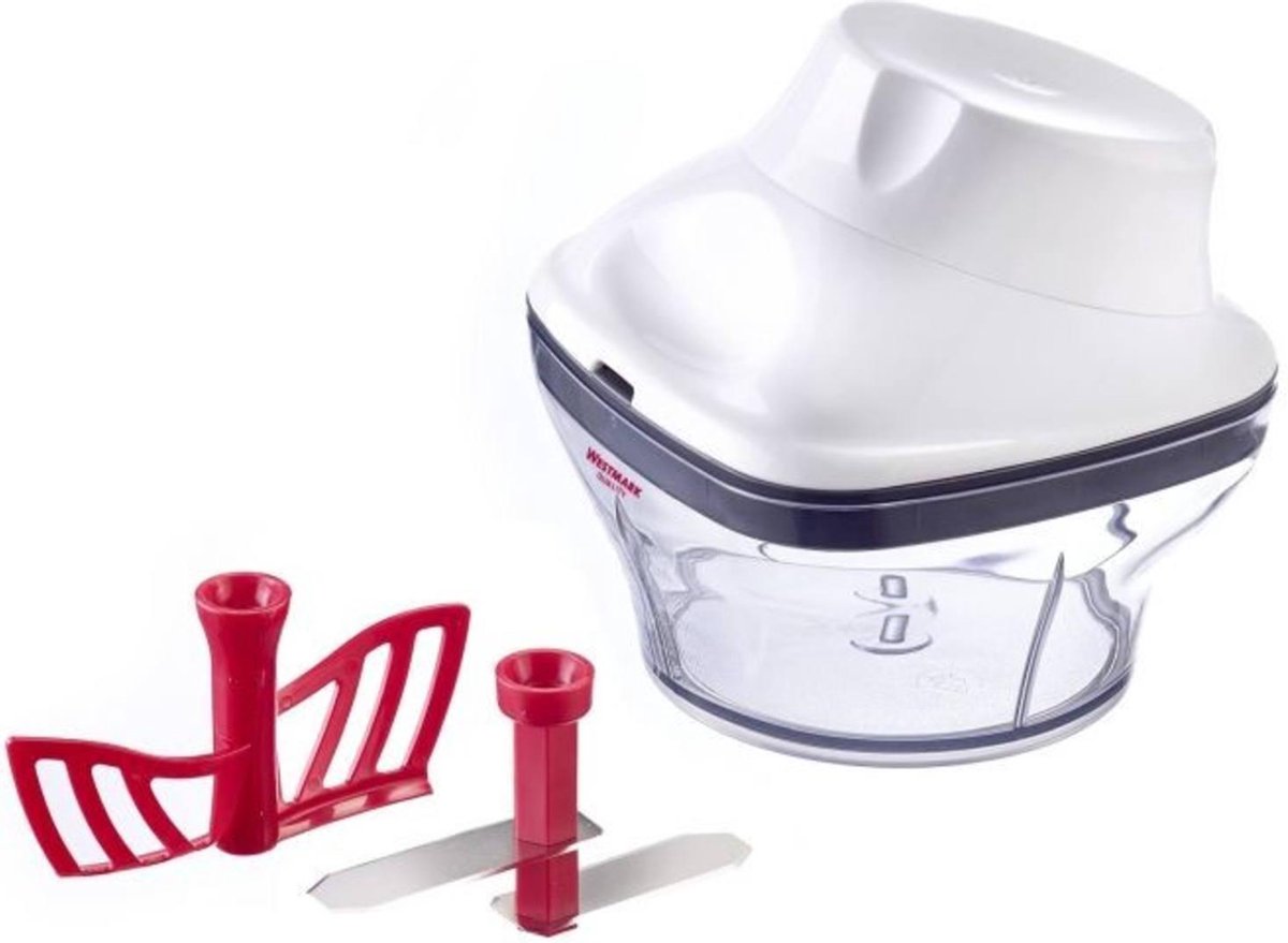 Westmark løg-urteskærer dressing mixer, med kniv og mix vedhæftning, fylde volumen: 250ml, rustfrit stål, sølv, 11592260