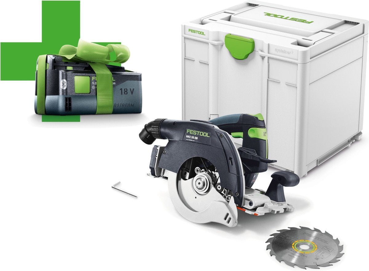 Festool hkc 55 eb-basic-5.0 akku pendulsav 18v 5.0ah i systainer - 577034