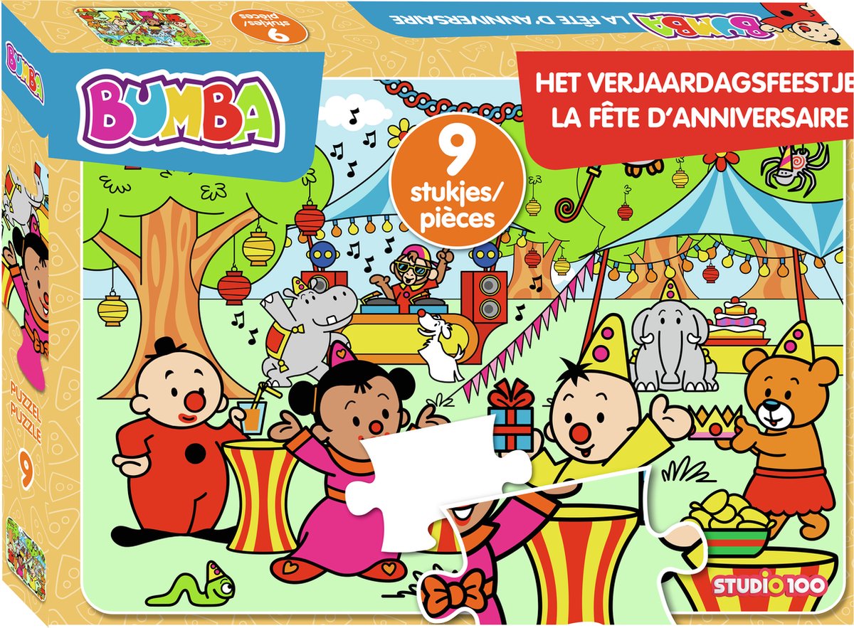 Bumba puslespil fødselsdagsfesten, 9 stk.