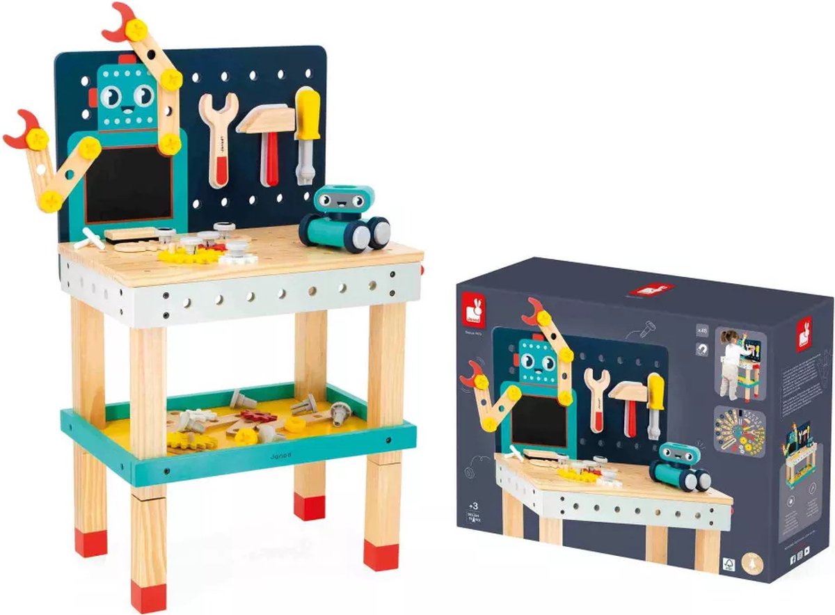 Janod - brico'kids - stort robotarbejdsbord