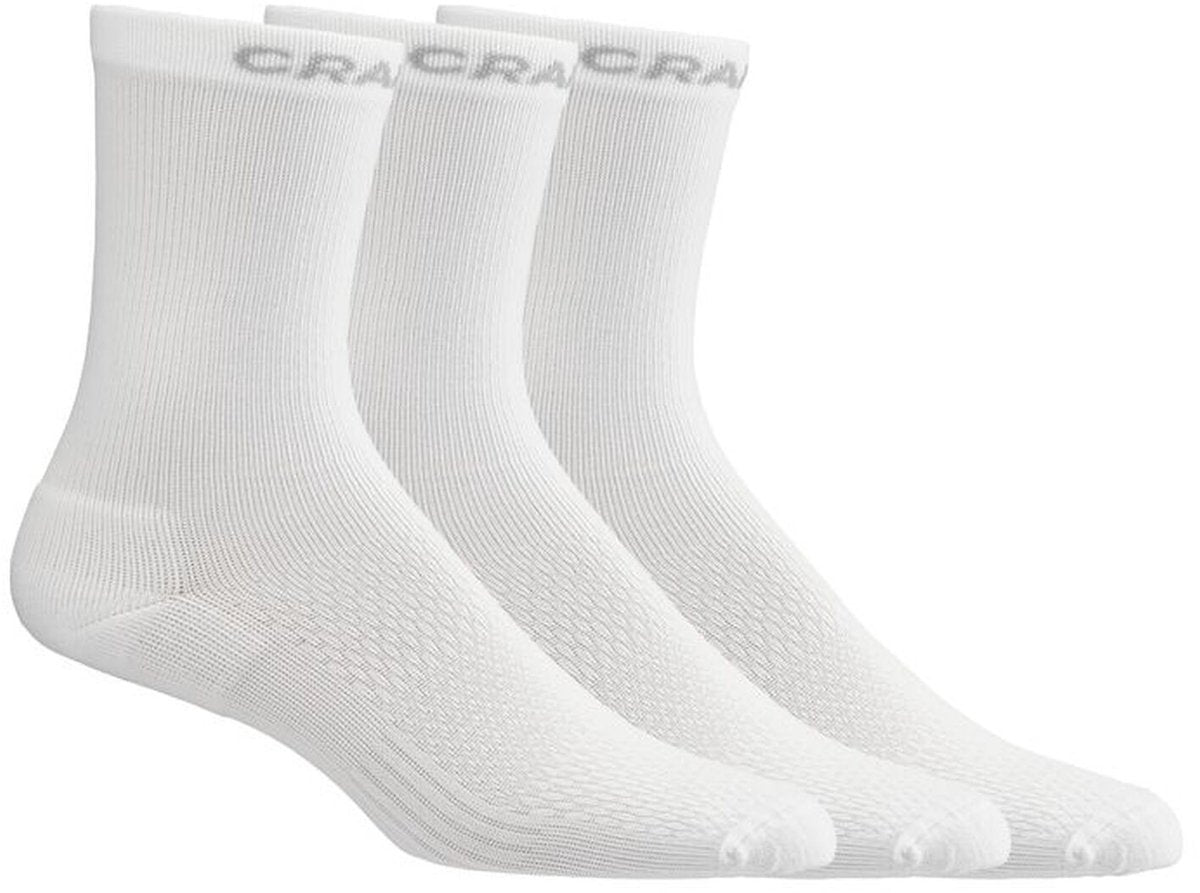 Craft aktive højstrømpe 3-pak unisex sportsstrømper - hvide