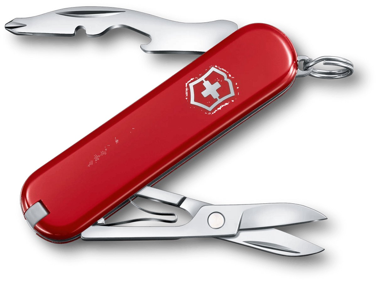 Victorinox jetsetter lommekniv - 7 funktioner - rød