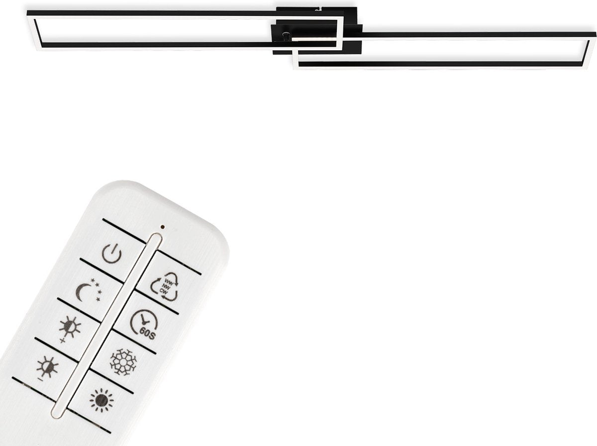 Briloner - LED loftslampe - loftslampe - dæmpbar - med fjernbetjening - farvetemperaturstyring - inkl. natlysfunktion og timer