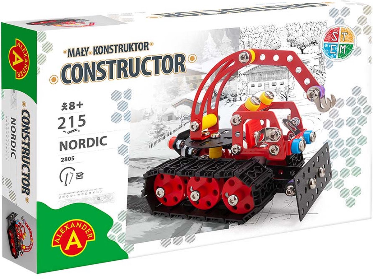 Alexander legetøjskonstruktør - kranbæltevogn nordisk - 215 stk