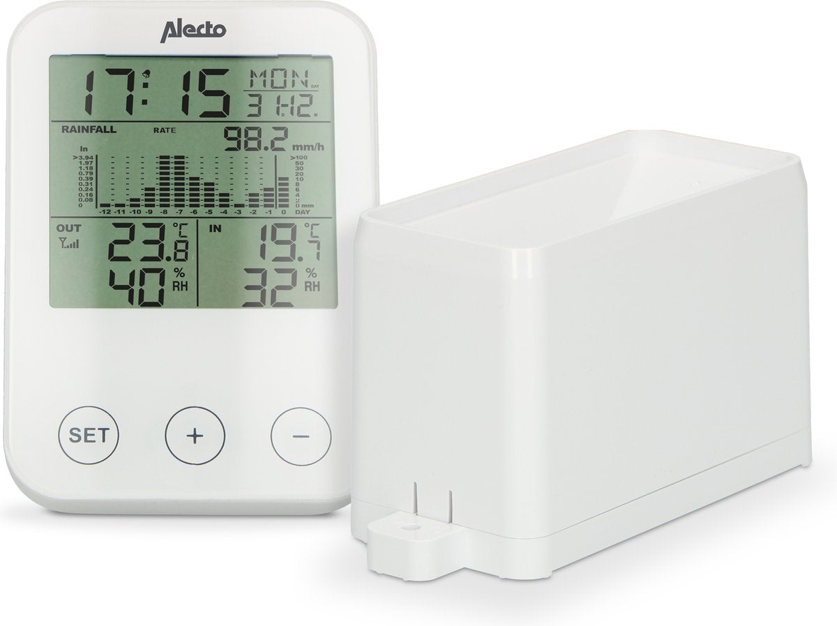 Alecto ws-1200 - professionel vejrstation med trådløs udendørssensor - 3-i-1