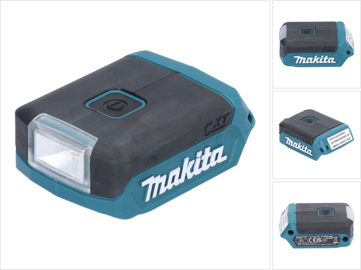 Makita deaml103 - 12v batteri arbejdslys - LED - uden batteri og oplader - kraftig belysning |