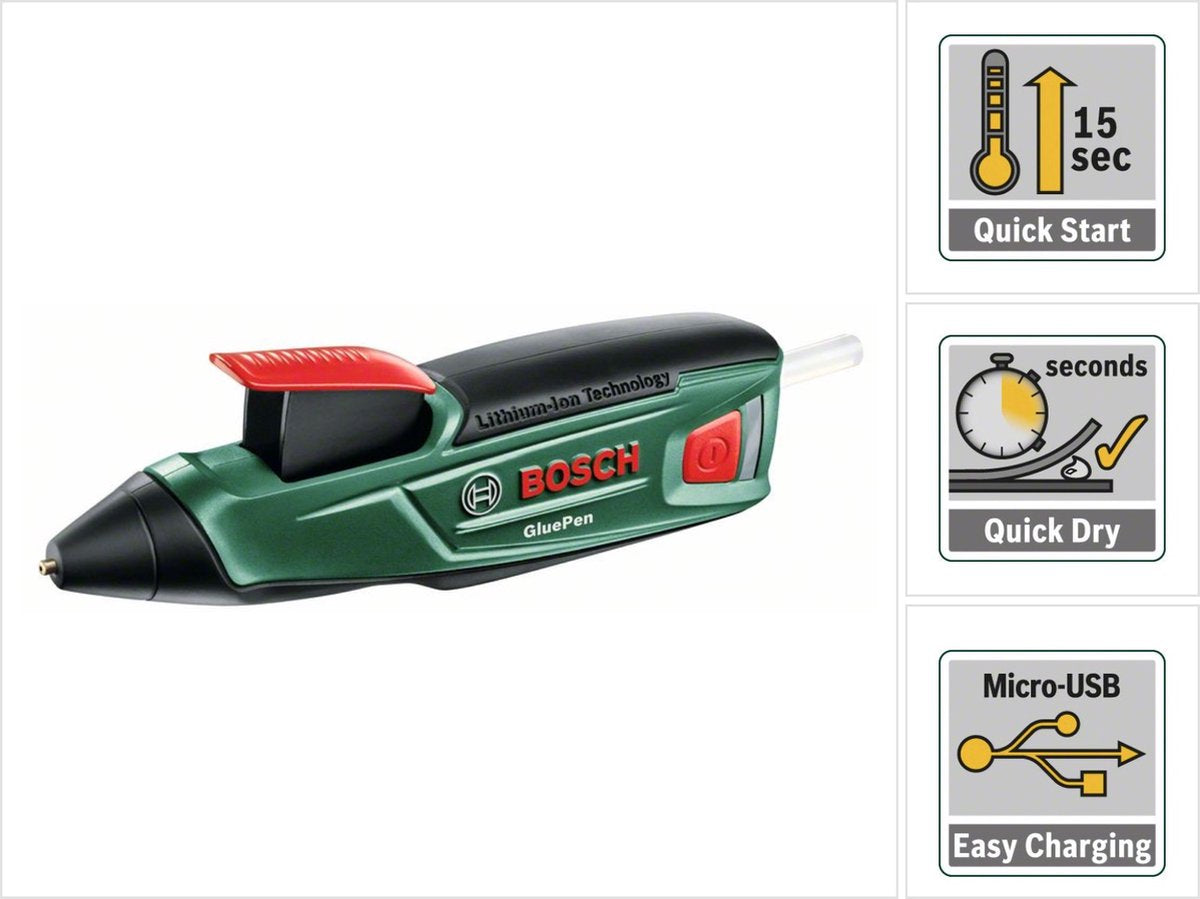 Bosch limpen akku limpistol - diameter 7 mm - inklusive 4 limpatroner og oplader