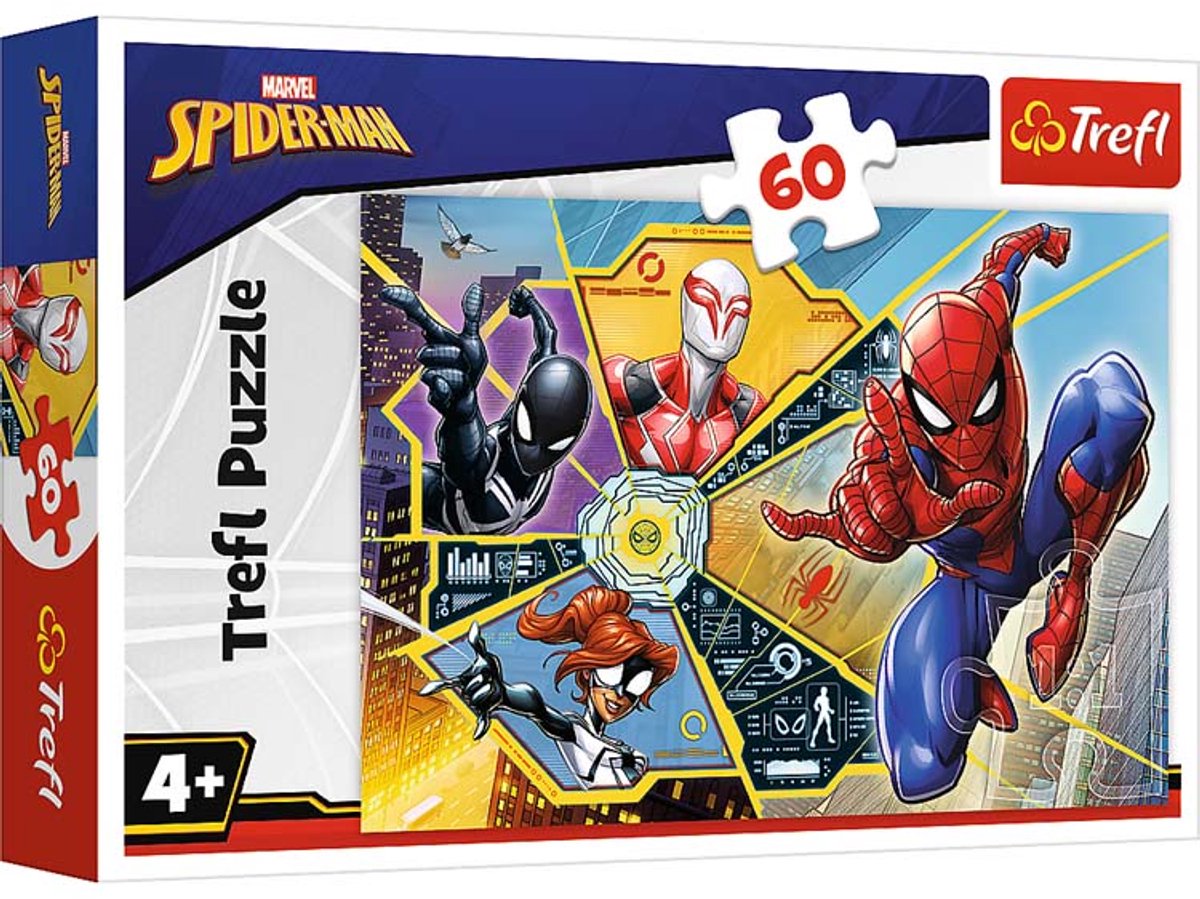 Trefl puslespil 60 brikker - Disney Marvel Spiderman Adventure.