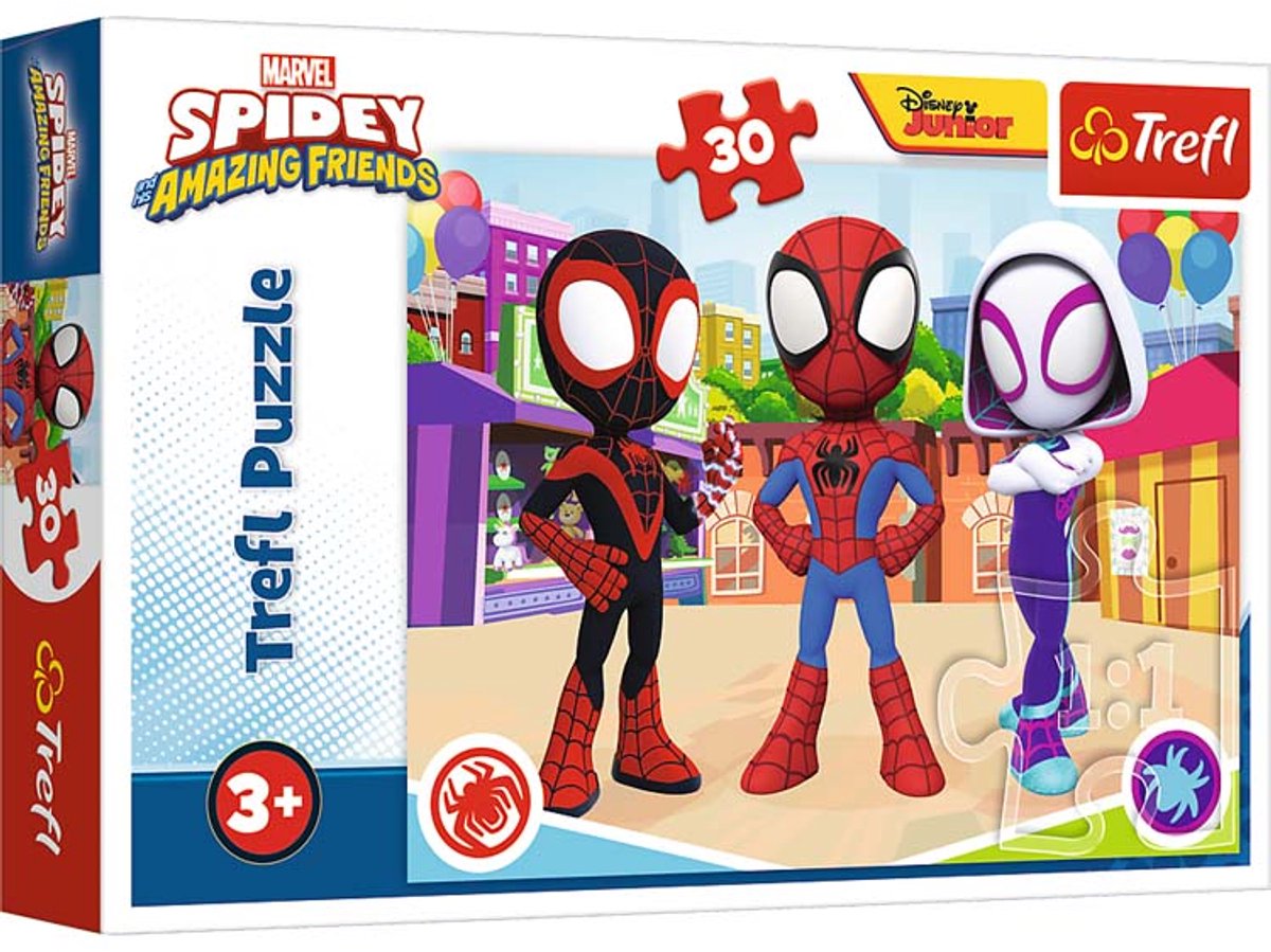 Trefl spidey puslespil 30 brikker marvel spider-man børnepuslespil.