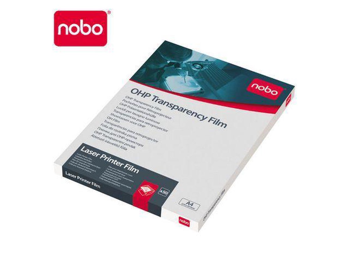 Nobo overheadtransparenter laserprinter 100 mikron 50 stk.