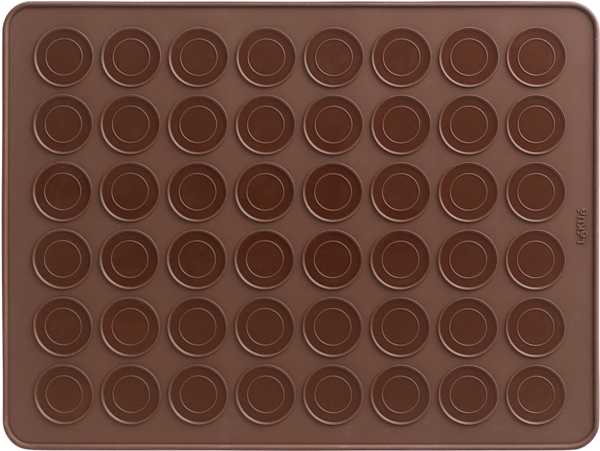 Lékué bagemåtte 24 macarons 40 cm - brun