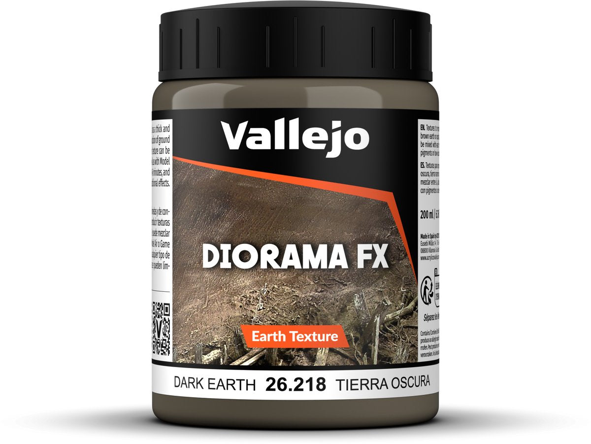 Vallejo mørk jord tekstur pasta - diorama fx akryl tekstur - 200ml