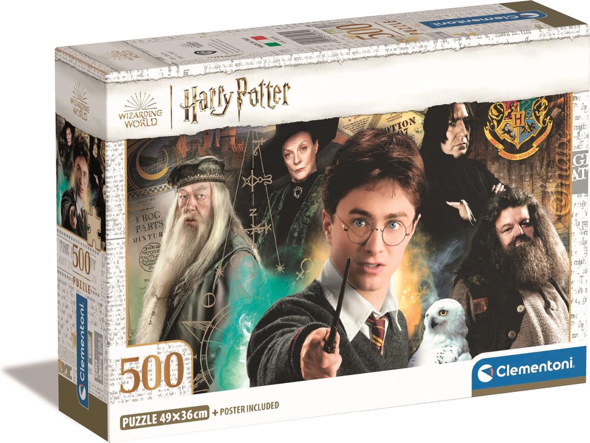 Clementoni - puslespil - 500 brikker - Harry Potter kompakt æske
