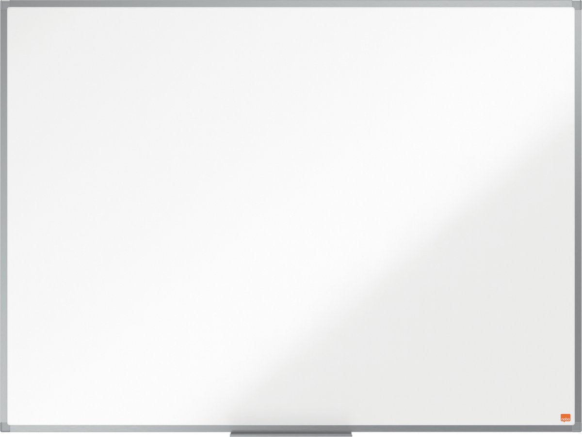Nobo essence magnetisk emaljet whiteboard med pennebakke - 1200x900mm - ideel til kontoret - hvid