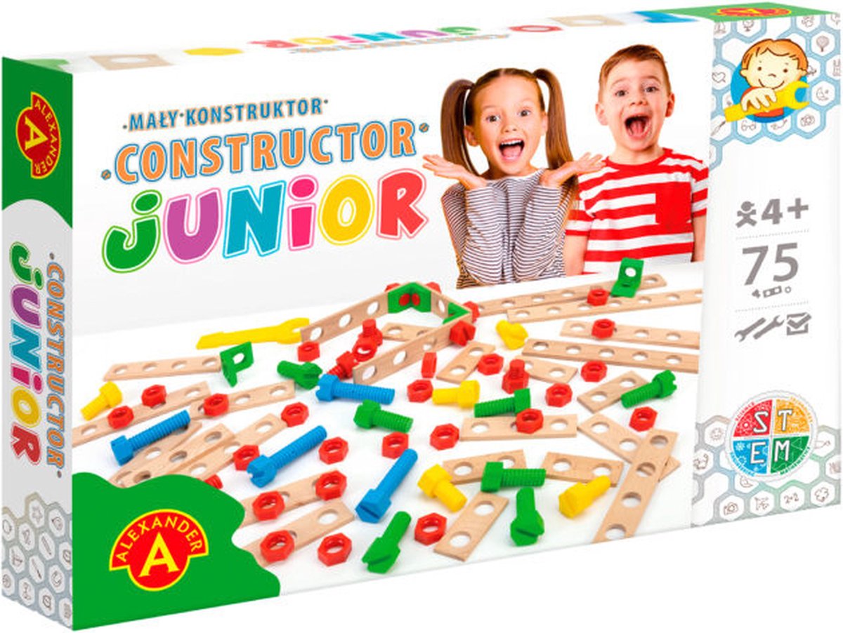 Alexander legetøj constructor junior - gør det selv byggesæt - 75 stk