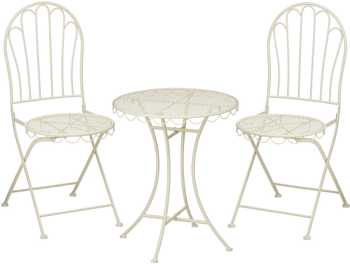 Mica decorations marseille bistroset - set van 3 - ijzer - off-white