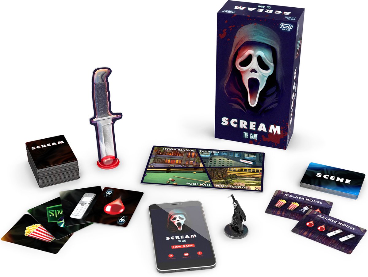 Funko-spil scream the game - kortspil - festspil - samarbejdsspil - engelsk - inklusive scream-appen!