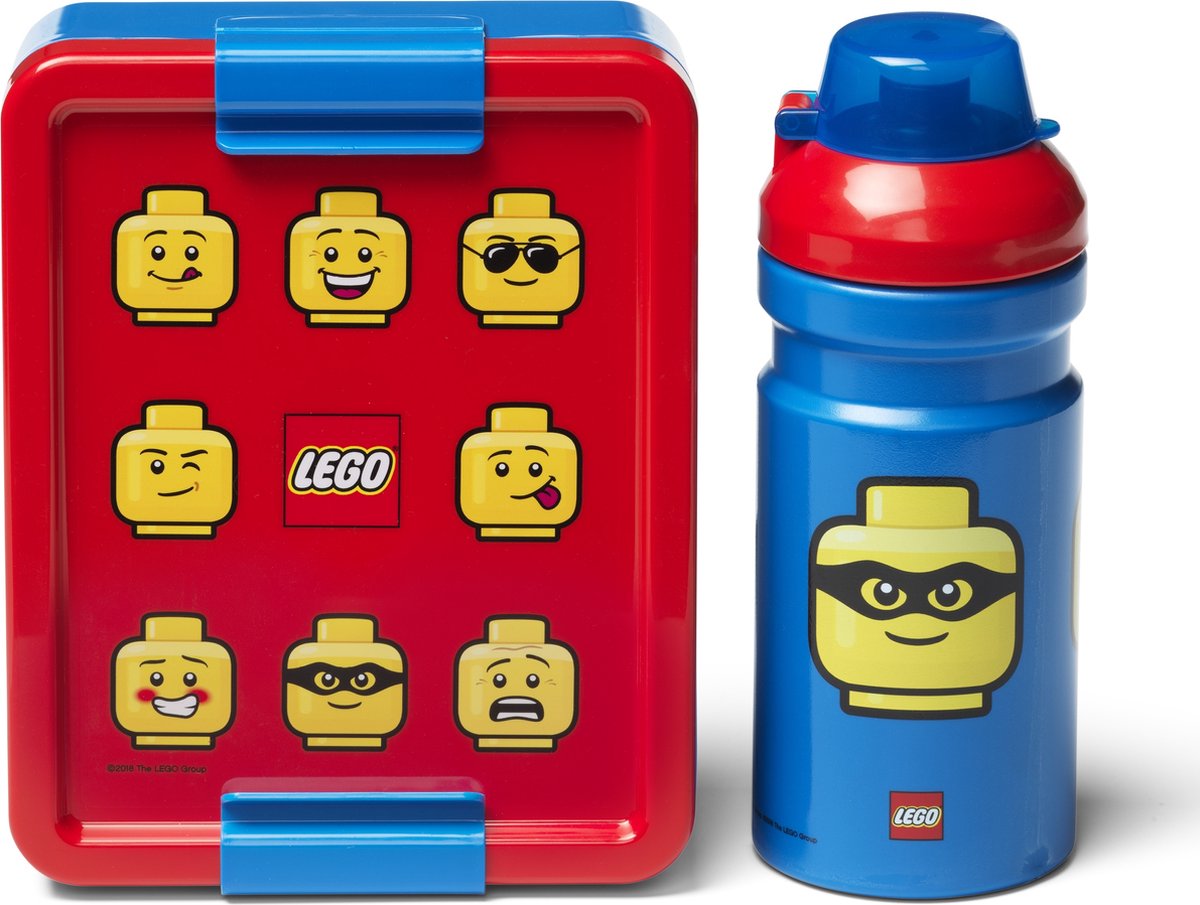 Lego - frokostsæt ikonisk - polypropylen - blå