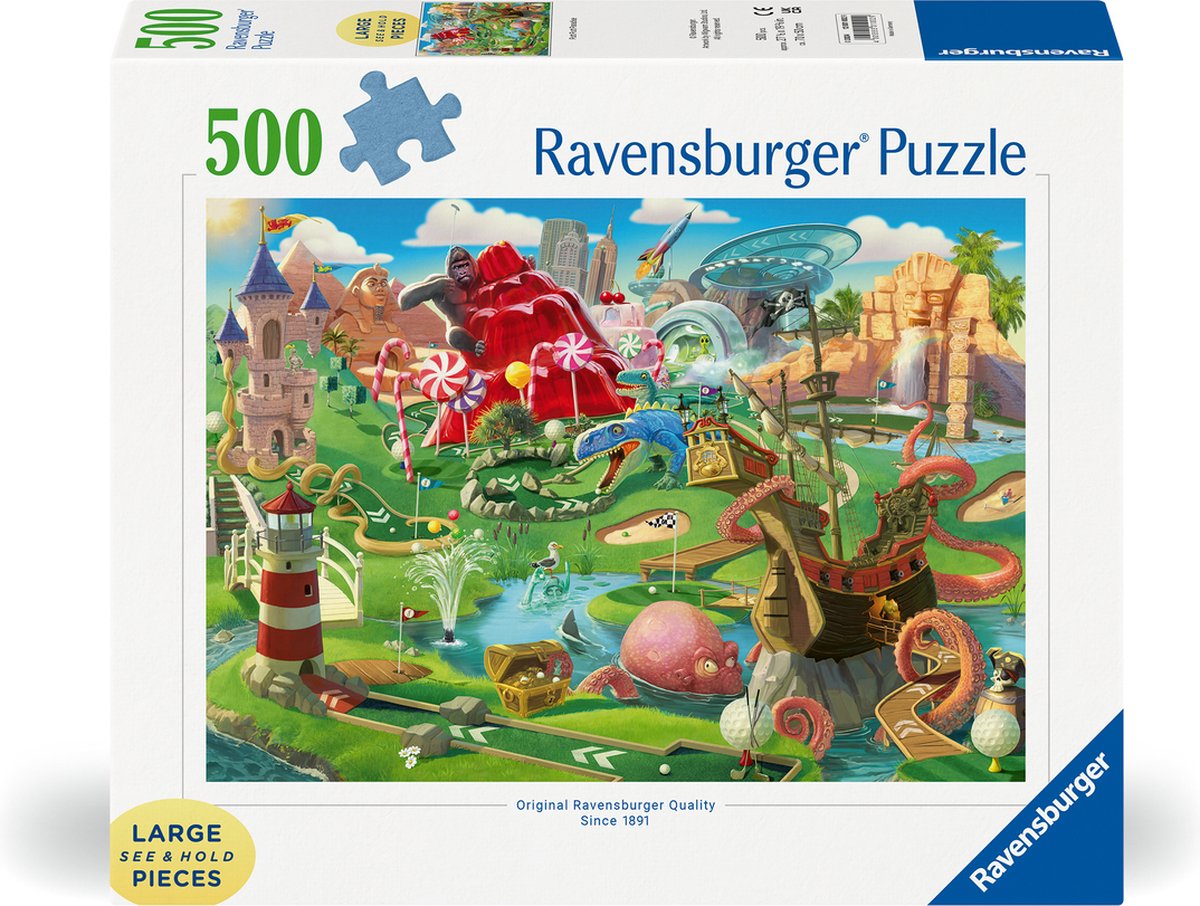 Ravensburger puslespil putt putt paradis - puslespil - 500 storformatbrikker