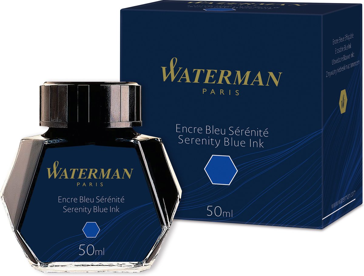 Waterman -fyldepen blæk | sindsro blå | 50 ml blækflaske