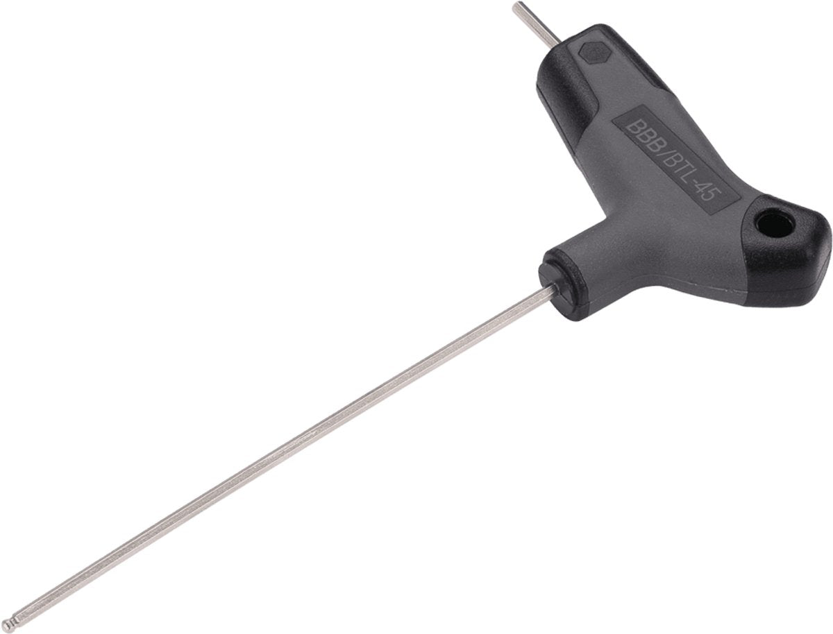 Bbb cycling hex-t 5 mm - inbussleutel met t-hendel - professioneel fietsgereedschap - ergonomisch - kogelkop - btl-45