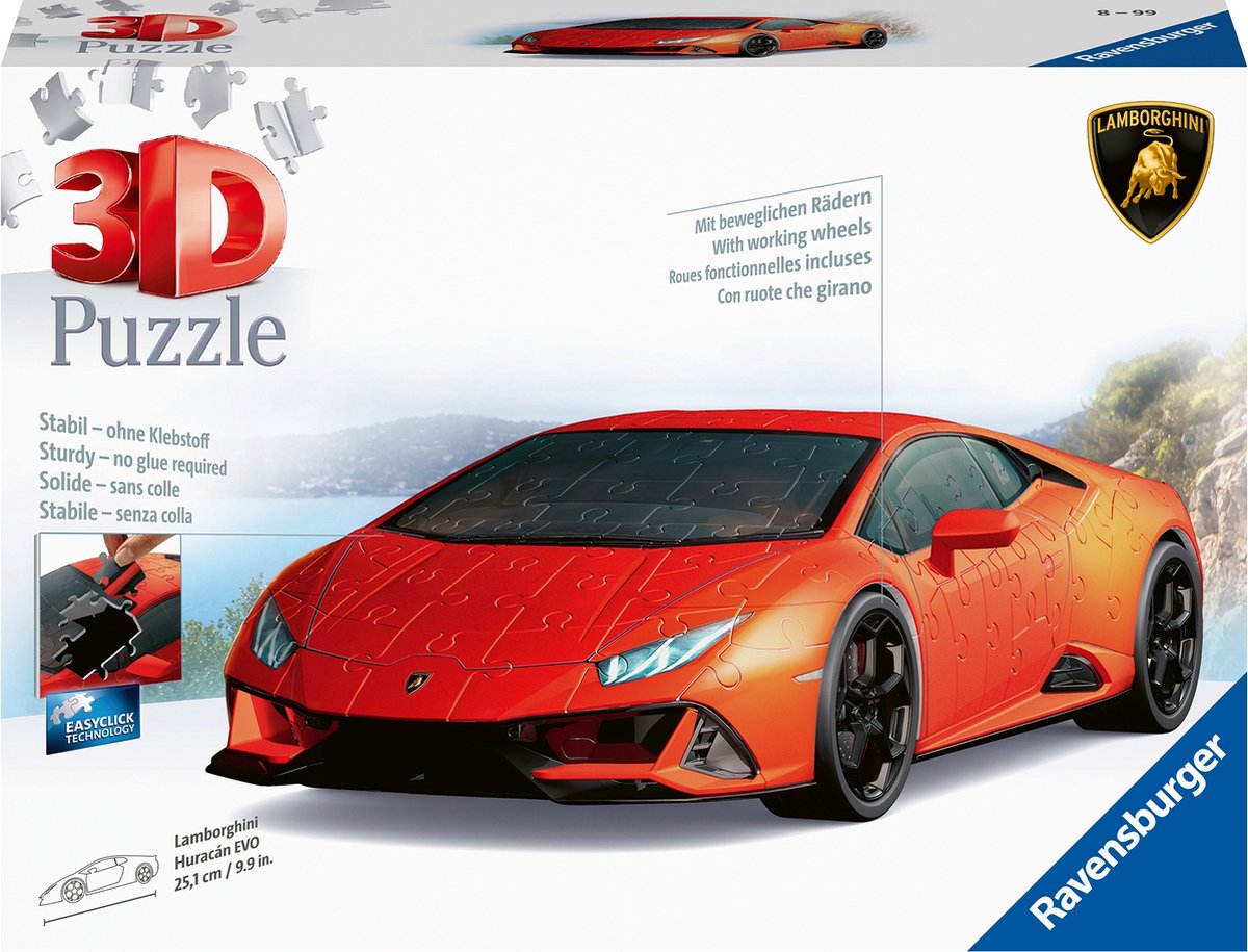 Ravensburger Lamborghini Huracan Evo Arancio - 3D-puslespil