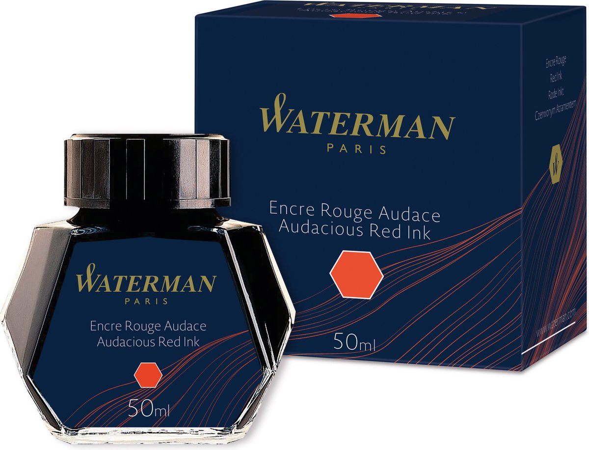 Waterman fyldepen blæk | fed rød | 50 ml flaske