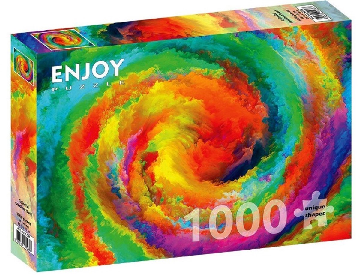 Nyd farverige gradient swirl puslespil 1000 brikker