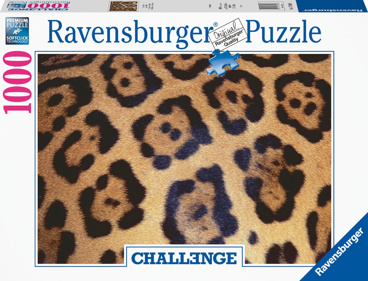 Ravensburger puslespil udfordring dyreprint - puslespil - 1000 brikker
