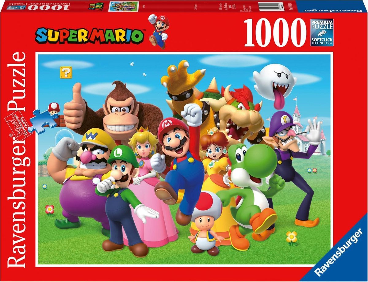 Ravensburger puslespil super mario - puslespil - 1000 brikker