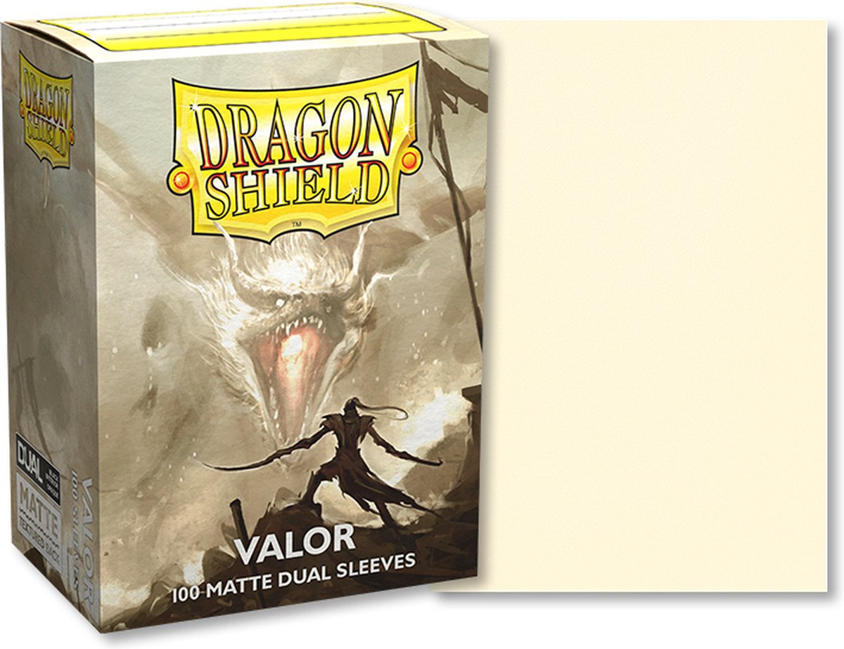 Dragon shield dobbelte ærmer mat - 100 styk - valor