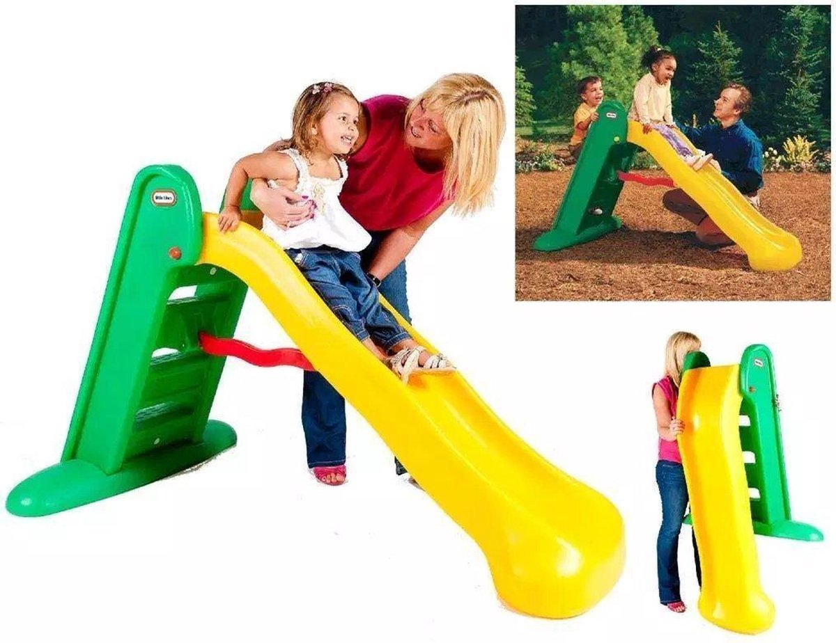 Little Tikes rutsjebane stor rutsjebane - småbørn - til udendørs - grøn gul