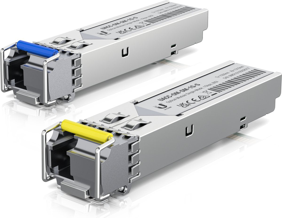 Ubiquiti sfp optisk modul single-mode, 1Gbps, bidi, 2pack